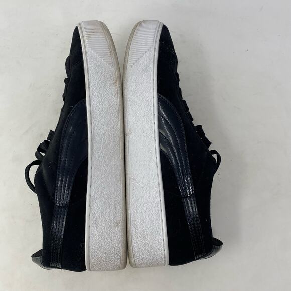 Puma Vikky Platform Sneakers Black Suede Shoes Womens Size 10 - Picture 6 of 8